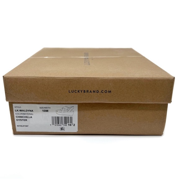 Lucky Brand Sandal Waldyna Crisscross Leather Wedge
Chinchilla Oyster Size 10 - Picture 10 of 11